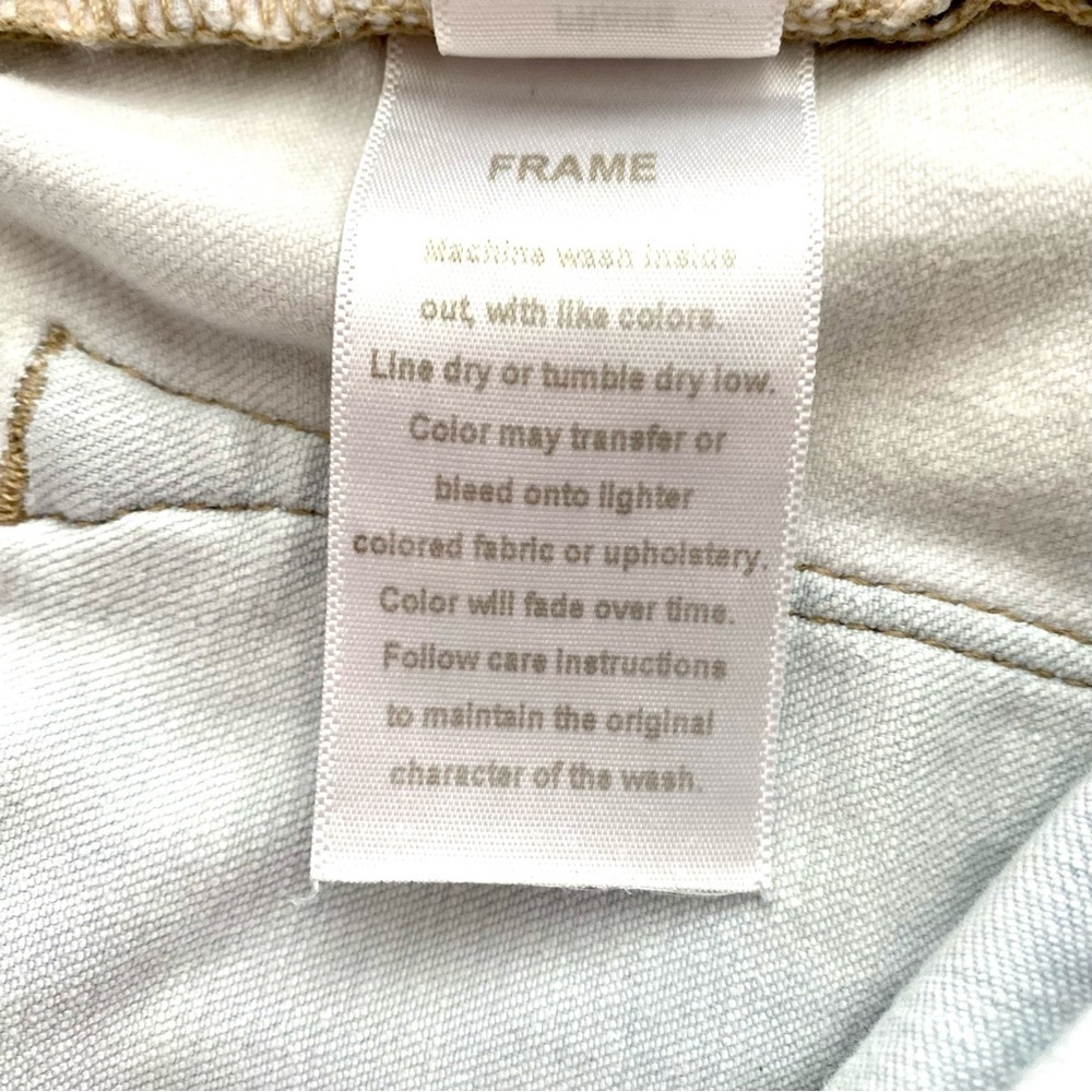 FRAME Le Skinny de Jeanne Light Wash Patchwork Jeans Sz 30 Denim Frayed Cotton - Picture 10 of 13